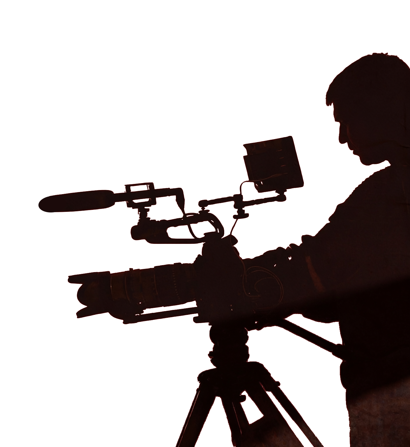 Filmmaker silhouette with camera